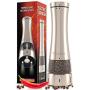 Electric Salt and Pepper Grinder | Premium Electronic Stainless Steel Spice Mill for Coarse Seasoning | Battery Powered One-Handed Pepper & Salt Grinder with Light (9551 single)