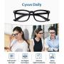 Cyxus Blue Light Blocking Computer Glasses, Patented Anti Blue Light Lens, Anti UV 400, Relieve Digital Eye Strain, Classic Square Eyeglasses Frame