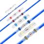 Haisstronica 400PCS White Solder Seal Wire Connectors,Waterproof Wire Connectors, Insulate Heat Shrink Butt Connectors for Watercraft,Electrical,Electronics 26-24