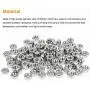 Powlankou 100 Pieces 1/4''-20 Stainless Hex Nut, Stainless Steel (304) 18-8 Nuts