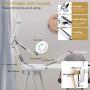 LANCOSC LED Magnifying Lamp with Clamp, Stepless Dimmable, 3 Color Modes, 5-Diopter 4.3″ Real Glass Lens, Adjustable Swivel Arm Lighted Magnifier Light for Desk Table Craft Workbench Close Work-2.25X