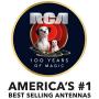 TV Antenna - RCA Outdoor Yagi Satellite HD Antenna with Over 70 Mile Range - Attic or Roof Mount TV Antenna, Long Range Digital OTA Antenna for Clear Reception, 4K 1080P Silver