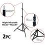 2 Packs LED Video Photography Lighting Kit, Panel Studio Lights with Stand, VL-200T Bi-Color Dimmable Photo Lighting for YouTube Video Shooting, Wireless Remote, AC Adapter, Carry Bag (Included)