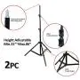 2 Packs LED Video Photography Lighting Kit, Panel Studio Lights with Stand, VL-200T Bi-Color Dimmable Photo Lighting for YouTube Video Shooting, Wireless Remote, AC Adapter, Carry Bag (Included)