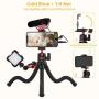 Phone Tripod, Anozer Flexible Tripod with Universal Clip&Cold Shoe Mount,Adjustable Mini Tripod Stand Holder Compatible with iPhone/Android/Camera/GoPro, iPhone Tripod for Live Streaming YouTube