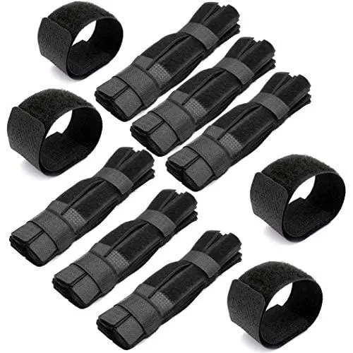 WUWEOT 300 Pack Reusable Cable Ties, Fastening Wire Organizer Cord Rope Holder, 7 Inch Nylon Cable Straps Strips for Computer, Appliance, Electronics Cable Organization (Black)