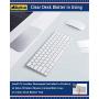 Desk Mat Clear Pad Blotter Mats Office Table Protector on Top of Desks for Laptop Computer Desktop Keyboard Pads Plastic Transparent Wipeable Waterproof Mat Vinyl PVC 17 x 36'' with Mouse Pad