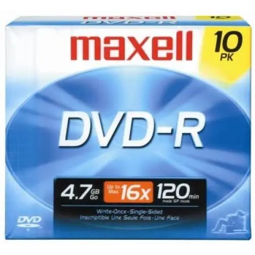 Maxell 638004 4.7Gb Dvd-R 10Mm Jewel case