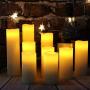 Antizer Flameless Candles Led Candles Pack of 9 (H 4'' 5'' 6'' 7'' 8'' 9'' x D 2.2'') Ivory Real Wax Battery Candles with Remote Timer