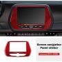 1 Piece Red Carbon Fiber 7'' Radio Screen Navigation Panel Trim Cover Decal Sticker for Chevrolet Camaro 2016-Present Accessories