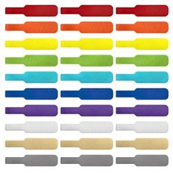 Cable Labels by Wrap-It Storage, Large, Multi-Color (30-Pack) Write On Cord Labels, Wire Labels, Cable Tags and Wire Tags for Cable Management and Identification for Electronics, Computers and More