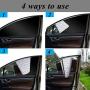 ZATOOTO Car Side Window Sun Shades - 4 Pcs Front Rear Magnetic Privacy Sunshades Black Silver SUV Windshield Curtain for Baby Kids