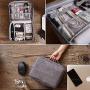 OrgaWise Electronic Accessories Bag Travel Cable Organizer Three-Layer for iPad Mini, Kindle, Hard Drives, Cables, Chargers (Three-Layer-Navy)