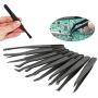 6pcs Precision Tweezers, Plastic Tweezers Set for Electronics DIY Jewelry-making Repair Tool, Black