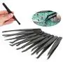 6pcs Precision Tweezers, Plastic Tweezers Set for Electronics DIY Jewelry-making Repair Tool, Black