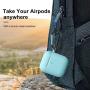 Compatible with AirPods Case Cover Silicone Protective Skin for Airpods Case 2&1 (2 Pack) Blue/Gray