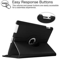Fintie Rotating Case for iPad 4 3 2 (Old Model) 9.7 inch Tablet - 360 Degree Rotating Smart Stand Protective Cover Auto Wake/Sleep for iPad 4th Gen Retina Display, iPad 3 & iPad 2, Black
