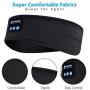 Sleep Headphones Bluetooth Headband,Upgrage Soft Sleeping Wireless Music Sport Headbands, Long Time Play Sleeping Headsets with Built in Speakers Perfect for Workout, Running, Yoga (Black)