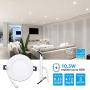 TORCHSTAR Essential Series 12-Pack 10.5W 4 Inch Slim LED Panel Downlight with J-box, Dimmable 800lm Ultra-Thin LED Recessed Light, ETL & Energy Star Listed, 4000K Cool White, White