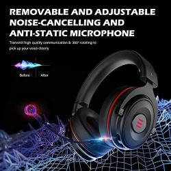 EKSA E900 PS4 Gaming Headset - PC Headset with 7.1 Surround Sound Noise Cancelling Mic, Memory Foam Earmuffs, Gaming Headphones Compatible with PC, PS5, Xbox One Controller, Nintendo Switch, Laptop