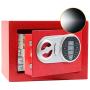 SamYerSafe Safe Box with Sensor Light,Security Safe with Electronic Digital Keypad Money Safe Steel Construction Hidden with Lock，Wall or Cabinet Anchoring Design for Office Home Hotel (Red)