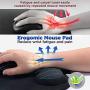 Gimars Large Smooth Superfine Fibre Memory Foam Ergonomic Mouse Pad Wrist Rest Support - Mousepad with Nonslip Base for Laptop, Computer, Gaming & Office