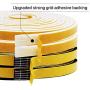 Weather Stripping for Doors-4 Rolls, 1/4 Inch Wide X 1/8 Inch Thick Total 52 Feet Long, High Density Adhesive Foam Tape Window Insulation Gasket Tape (13ft x 2 Rolls Black+13ft x 2 Rolls White)
