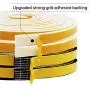 Weather Stripping for Doors-4 Rolls, 1/4 Inch Wide X 1/8 Inch Thick Total 52 Feet Long, High Density Adhesive Foam Tape Window Insulation Gasket Tape (13ft x 2 Rolls Black+13ft x 2 Rolls White)