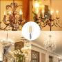 12 Pack Dimmable E12 LED Candelabra Bulb, 40 Watt Equivalent B11 LED Chandelier Light Bulbs, Warm White 2700K, 350 Lumens, Candelabra Base, Home Decorative