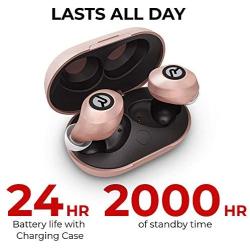 Raycon E25 Wireless Earbuds Bluetooth Headphones - Bluetooth 5.0 Bluetooth Earbuds Stereo Sound in-Ear Bluetooth Headset True Wireless Earbuds 24 Hours Playtime and Built-in Microphone (Rose Gold)