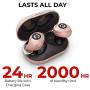 Raycon E25 Wireless Earbuds Bluetooth Headphones - Bluetooth 5.0 Bluetooth Earbuds Stereo Sound in-Ear Bluetooth Headset True Wireless Earbuds 24 Hours Playtime and Built-in Microphone (Rose Gold)