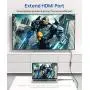HDMI Extension Cable 3.3FT, JSAUX 4K High Speed HDMI Extender Cord Male to Female (4K 60Hz HDR HDCP 2.2), Compatible with Roku/Chromecast Streaming Stick, Blu-ray Player, HDTV, Laptop, PC - Red