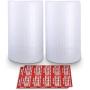 Bubble Cushioning Wrap Roll 2 Pack 3/16'' Air Bubble 12 Inch x 74 Feet Total, Perforated Every 12 Inch with 30pcs Fragile Stickers Packing Supplies for Heavy-Duty Moving Shipping