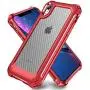 iPhone XR Case with [ Screen Protector Tempered Glass x2Pack] SUPBEC Protective Phone Cover with Silicone PC+TPU Shockproof Rubber Heavy Duty Case for iPhone XR Cases-Clear Red