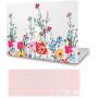 LuvCase 2 in 1 Laptop Case Compatible with Old MacBook Pro 13'' Retina Display (2015/2014/2013/2012) A1502/A1425 Rubberized Plastic Hard Shell Cover&Keyboard Cover (Bright Poppies)