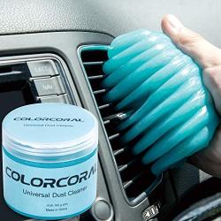 ColorCoral Cleaning Gel Universal Gel Cleaner for Car Vent Keyboard Auto Cleaning Putty Dashboard Dust Remover Putty Auto Duster Cleaning Kit 160G