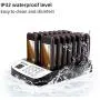 Retekess T113 Restaurant Buzzers,Pager System Long Range,Waterproof Charging Interface,Mute Keypad,16 Rechargeable Pagers for Hospital,Cafe,Nursery