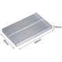 Easycargo 4pcs 60mm Heatsink 100x60x10mm, Aluminum Cooling Heat Sink, Cooler Heatsink for Cooling LED Panel (100mm x 60mm x 10mm) (Silvertone)