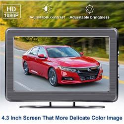 DoHonest S01 HD 1080P Backup Camera with 4.3 Inch Monitor Kit, Easy Installation for Cars,Trucks,SUVs,Vans IP69 Waterproof Super Night Vision Guide Lines DIY Driving/Reversing Use