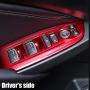 BOYUER 4PCS Window Switch Decoration Decal Frame Cover Panel Trim Door Handle Armrest Trim For Honda Accord 2018 2019 2020(RED)