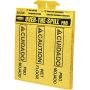 Rubbermaid Commercial Over-the-Spill Pad Station Tablet, Highly Absorbent, Slip-Resistant, ''Caution Wet Floor'', Yellow, 16.5'' x 14'' (FG425400YEL)