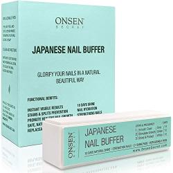 Onsen Professional Nail Buffer, Ultimate Shine Nail Buffing Block With 3 Way Buffing Methods, Smooth & Shine After Onsen Nail Filer, Compact Purse Size Manicure Tools for Optimum Nail Care