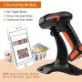 Tera Fully Upgraded Industrial Wireless Barcode Scanner 1D 2D QR Code Reader Bluetooth 2.4G Wireless 2200mAh Built-in Battery Extreme Drop Resistance for Windows Mac Android iOS