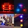Roadside Flashing Flare Safety Warning Lights Emergency LED Strobe Lights, Magnetic Base Vehicles and Vessels (Red)
