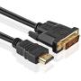 TNP High Speed HDMI to DVI Adapter Cable (6 Feet) - Bi-directional HDMI to DVI & DVI to HDMI Converter Male to Male Connector Wire Cord Supports HD Video 1080P HDTV
