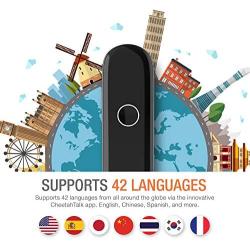 Cheetah CM Smart Instant Language Translator Device (UV Black) Portable Foreign Language Real-Time 2-Way Translations [Support 42 Languages/Voice Operated]