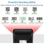 Eyoyo Hands-Free 2D QR Barcode Scanner, Omnidirectional Desktop Automatic 1D Barcode Reader Big Scan Window to Read PDF417 on ID Card, Drivers License, Passport for Supermarket Library Retail Store