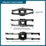 QualGear Pro-AV QG-KIT-VA-3IN-B Projector Mount Kit Accessory Vaulted Ceiling Adapter, 3'' 1.5'', Black