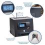 Pyramid Time Systems, Pyramid 5000HD Heavy Duty Steel Auto Totaling Time Clock, includes 25 time cards, ribbon, 2 security keys and user guide, Made in the USA, Black