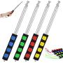 Fivebop 4Pack Telescopic Teachers Pointer Extenable Stainless Steel Hand Pointer Stick Retractable Teaching School Office Whiteboard Grip & Felt Nib 39'' (4 Pack-flagpole Teacher Pointer)